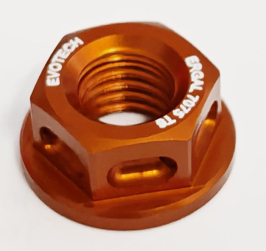 Evotech Mutter ORANGE  (6 Stk.) M8 x 1.25 Kettenblatt KTM 1290 SDR / GT
